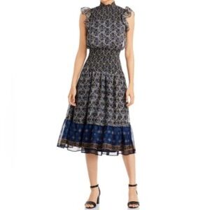 Bloomingdale’s AQUA floral smocked midi dress